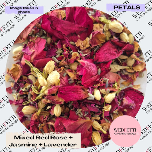 Rose petals + Jasmine buds & Lavender