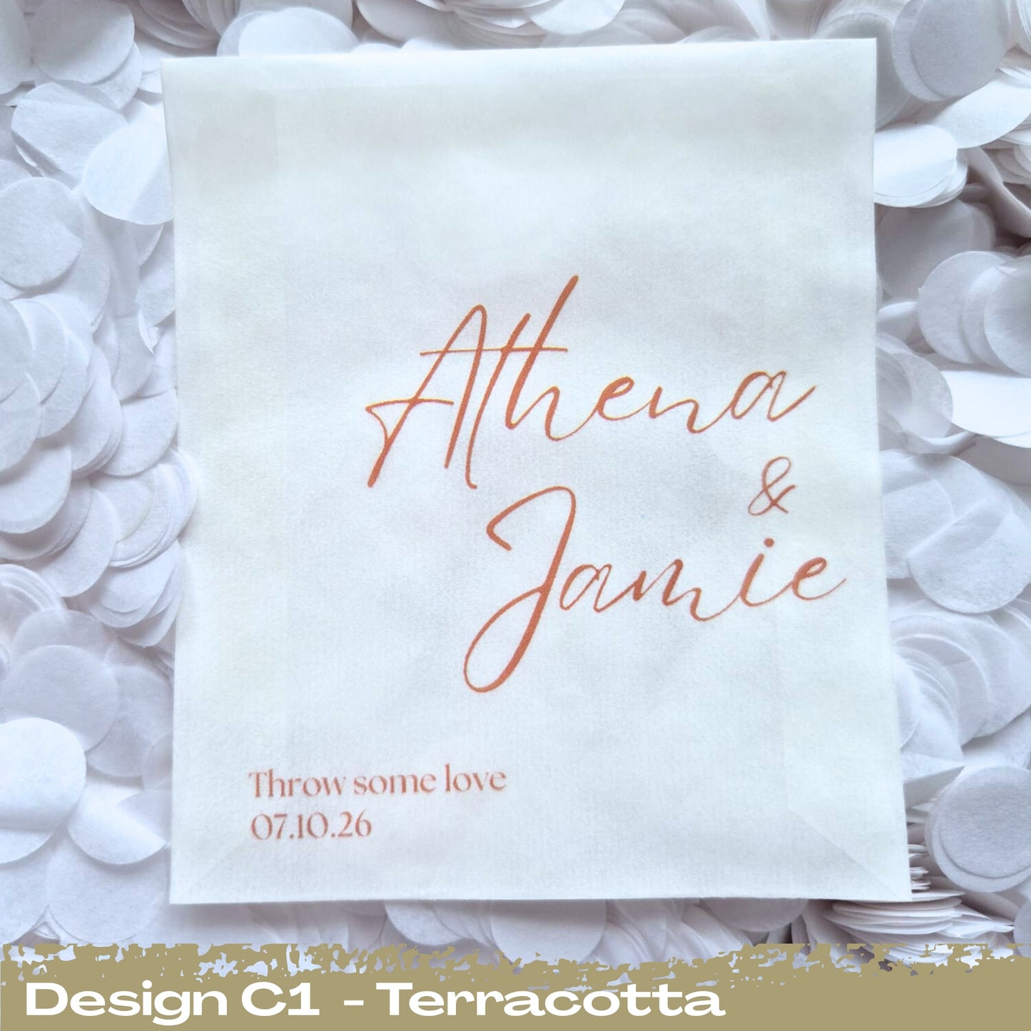 Confetti Packets Biodegradable - C1 Terracotta