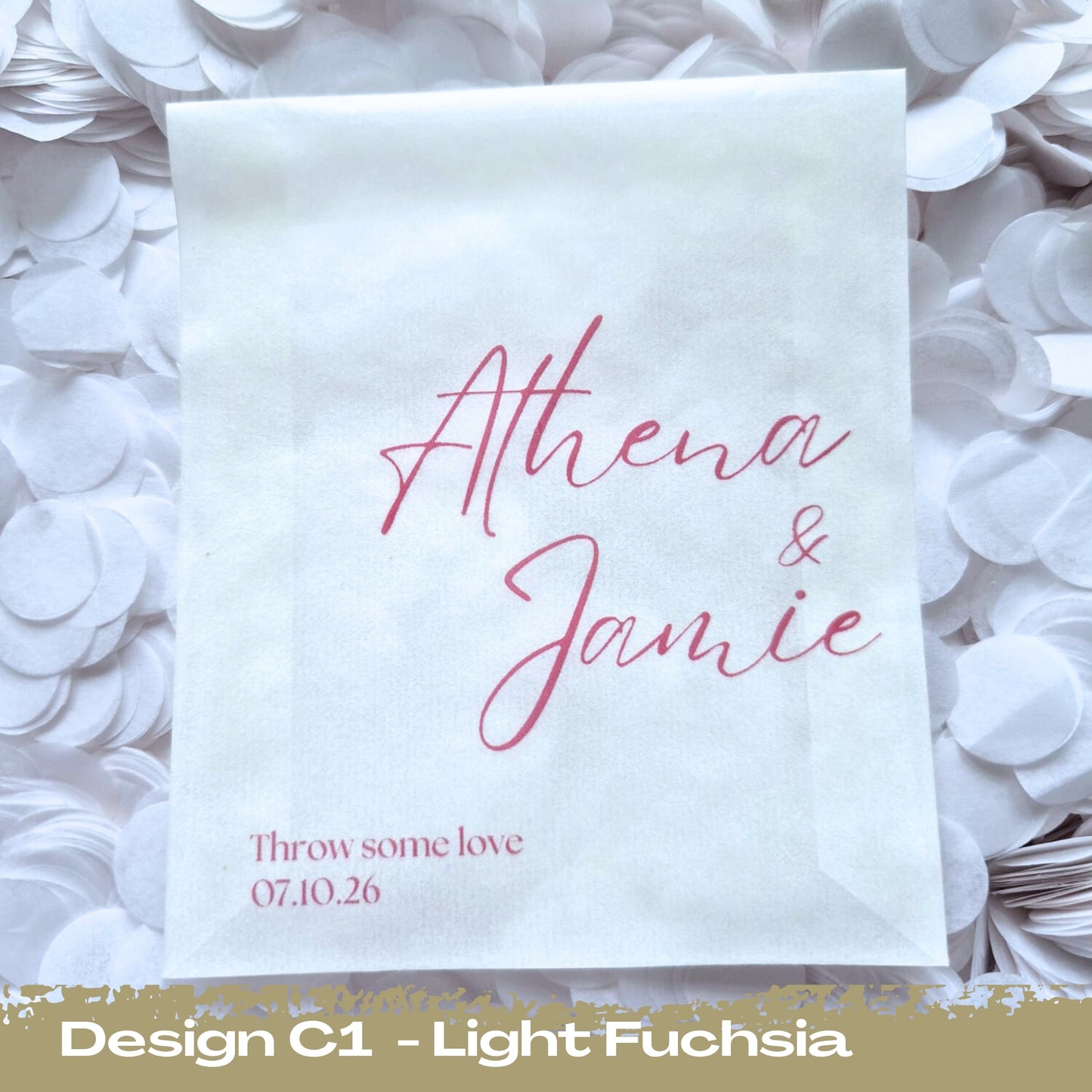 Confetti Packets Biodegradable - C1 Light Fuschia