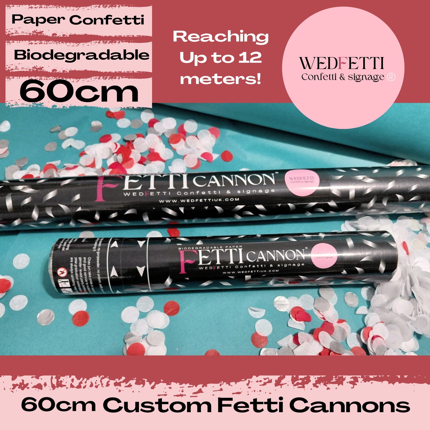 Confetti Cannons 60cm - Customise your colours