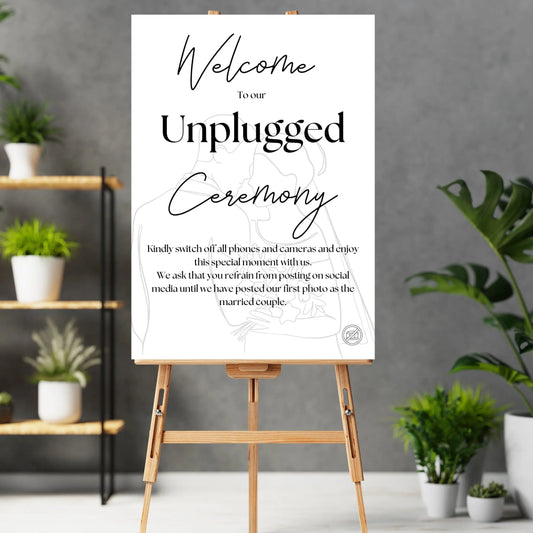 Unplugged ceremony sign WedFetti