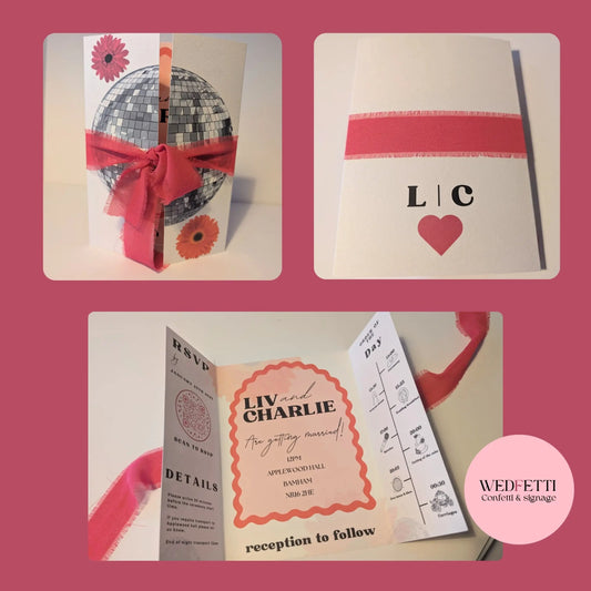 Invitation - premium all in one - WedFetti Confetti & Signage