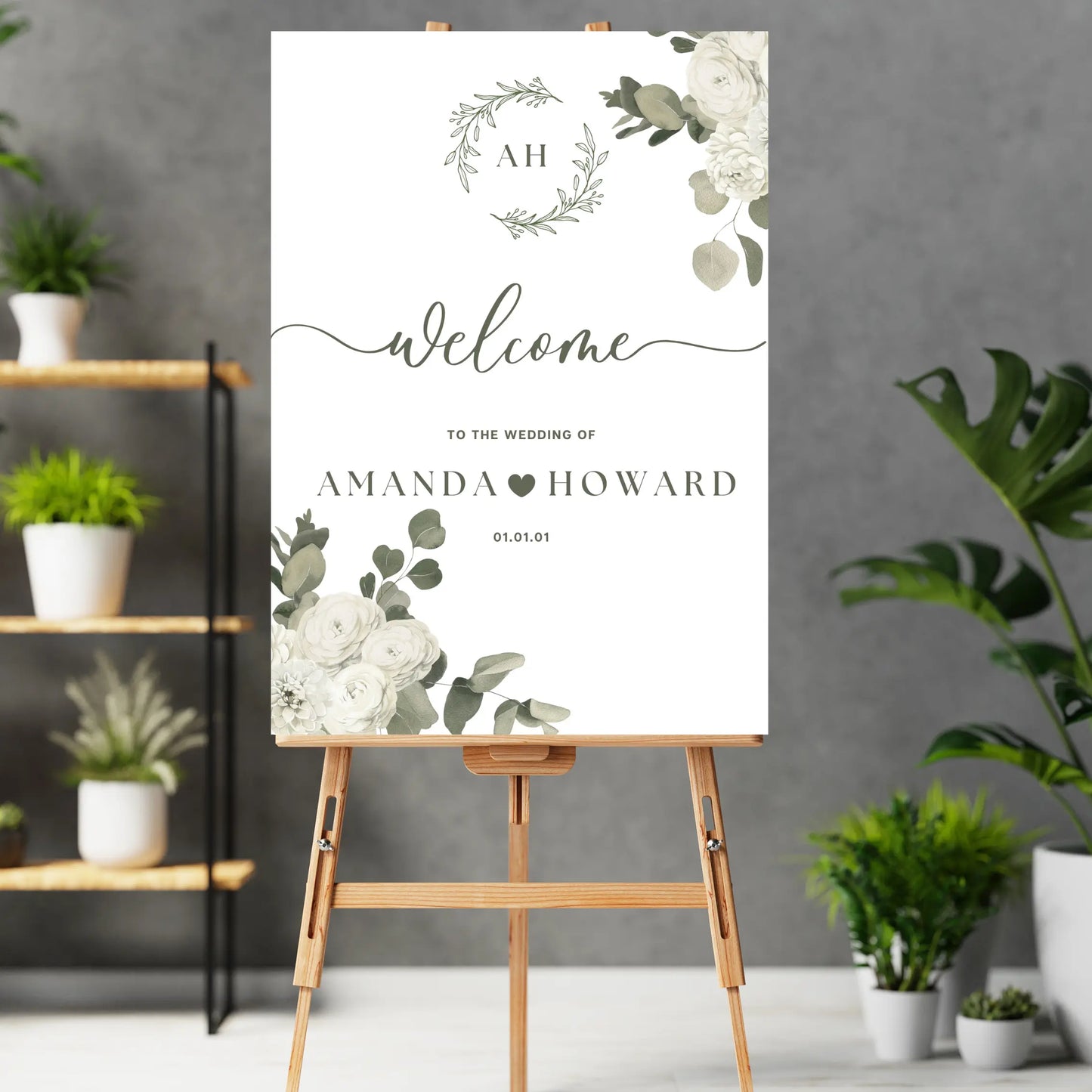 Welcome sign - up to A1 size (Sagez) WedFetti