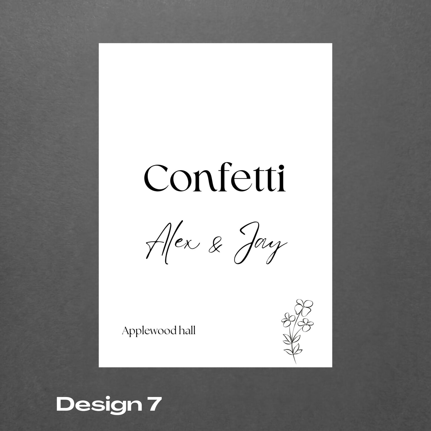Personalized Biodegradable Confetti packets