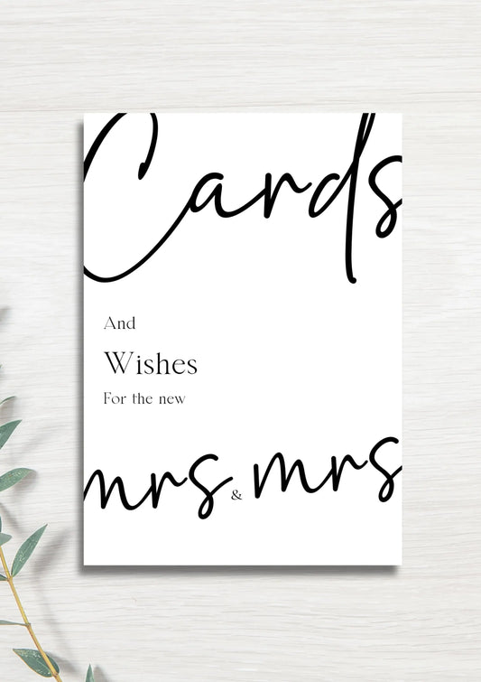 Cards & wishes Mrs & Mrs WedFetti