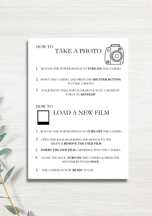 Photo Guestbook instructions WedFetti