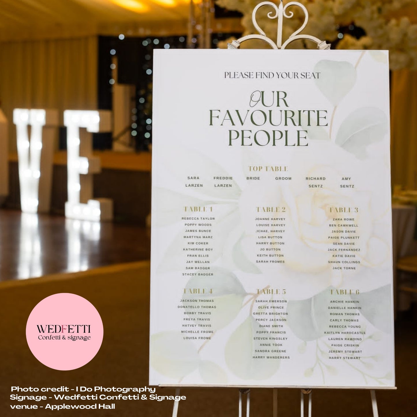 A1 Seating plan Sage