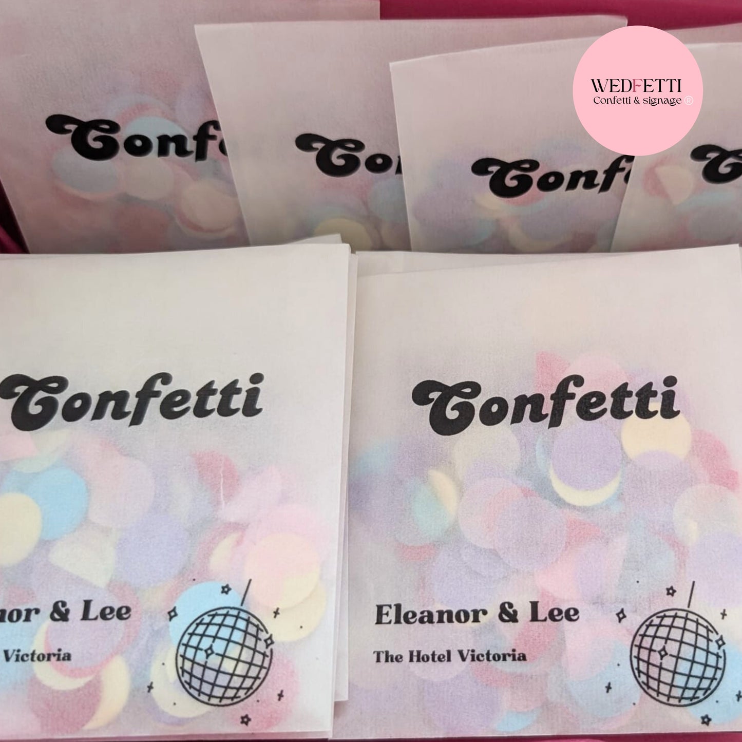 Biodegradable confetti Slow falling paper - Sage Gold mix - WedFetti Confetti & Signage