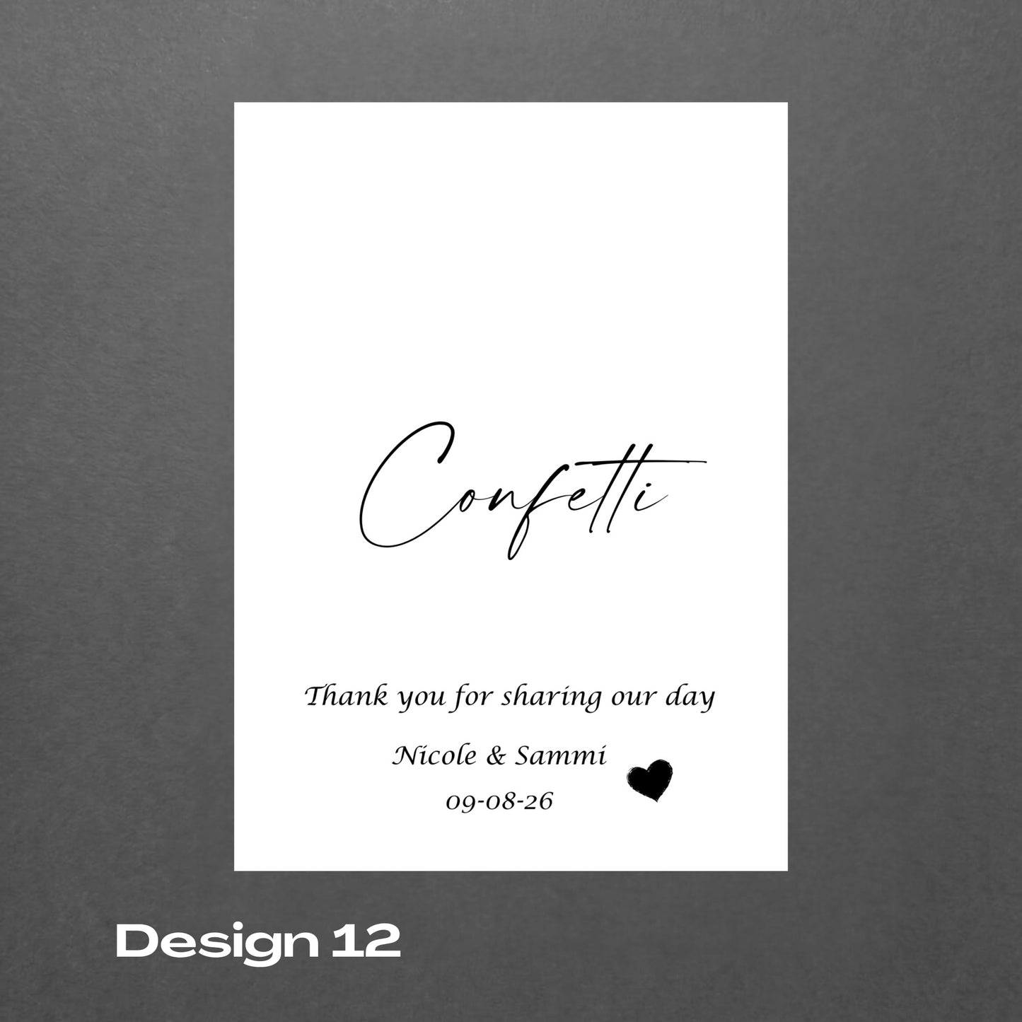 Personalized Biodegradable Confetti packets