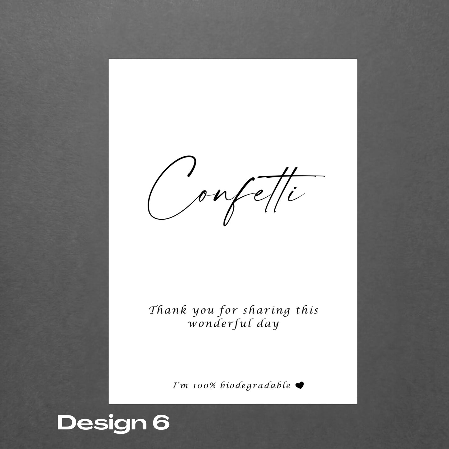 Personalized Biodegradable Confetti packets