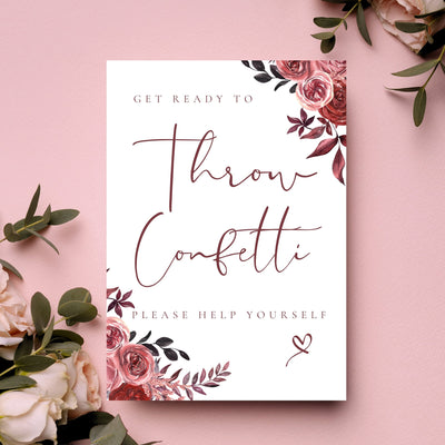 Relax Bloomz style wedding sign collection - WedFetti Confetti & Signage 