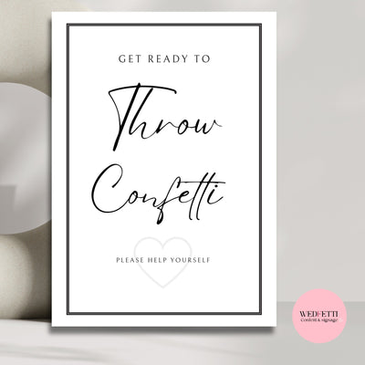 White stone wedding sign collection - WedFetti Confetti & Signage 