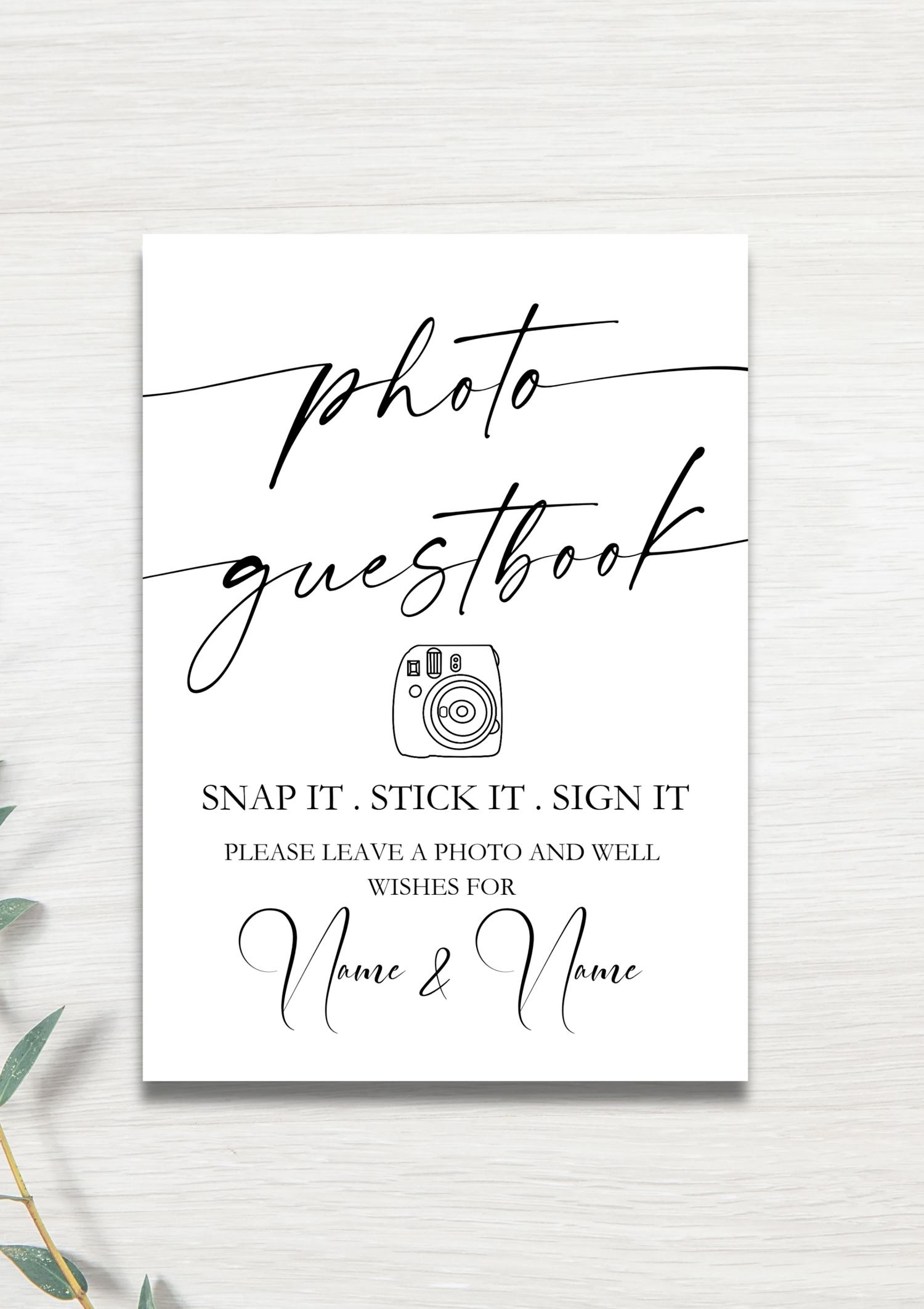 Photo Guestbook Signs