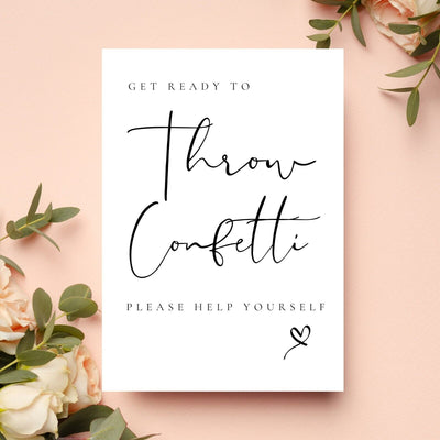 Relax Black original wedding sign collection - WedFetti Confetti & Signage 