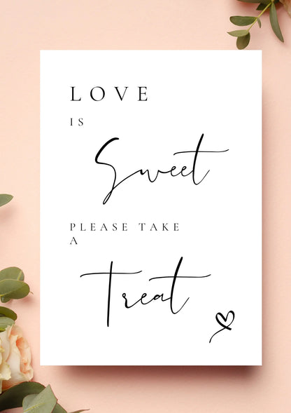 Love is sweet take a treat WedFetti
