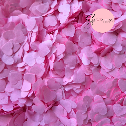 Paper Confetti hearts 1.5cm - Rose Pink