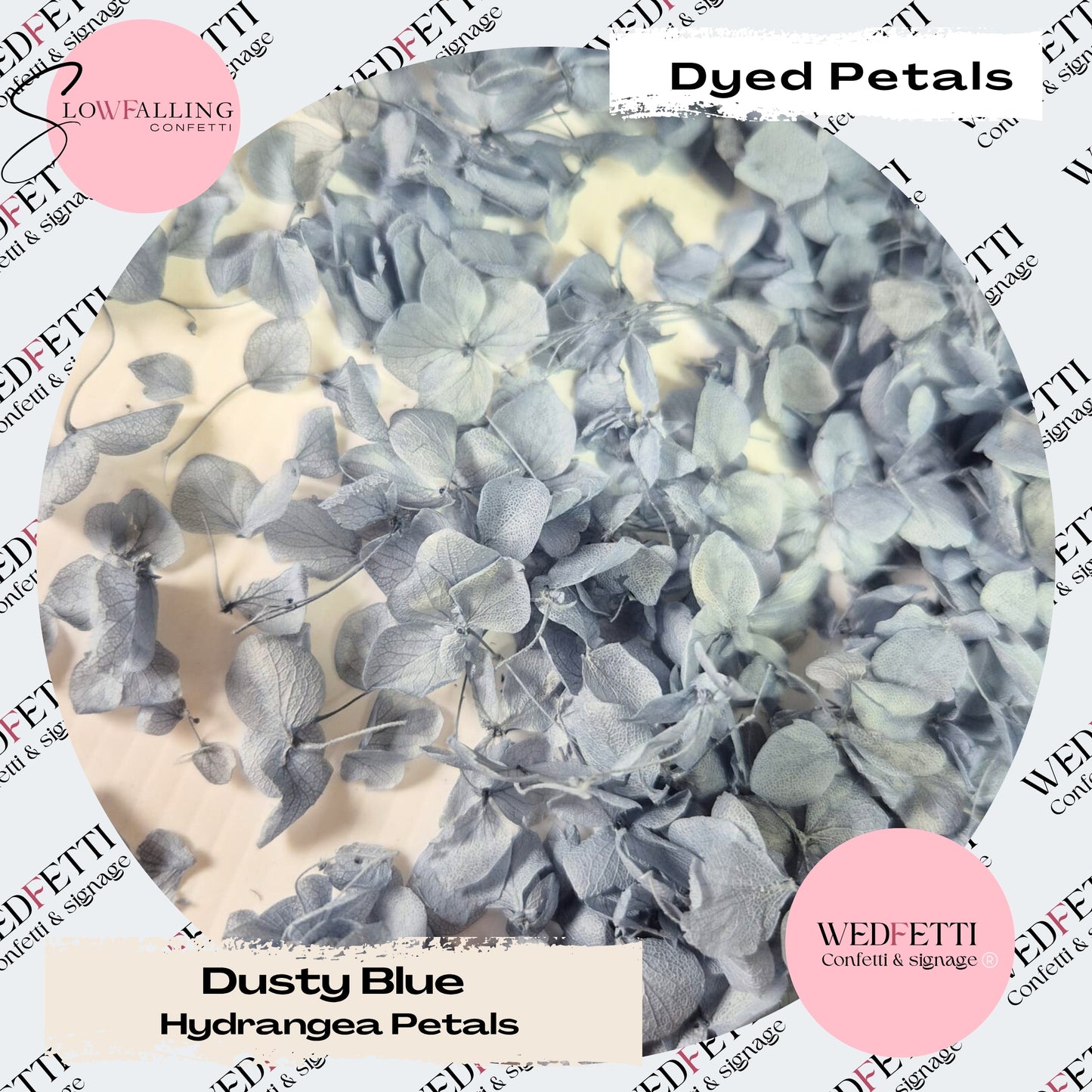 Dusty Blue hydrangea petals (Dyed)