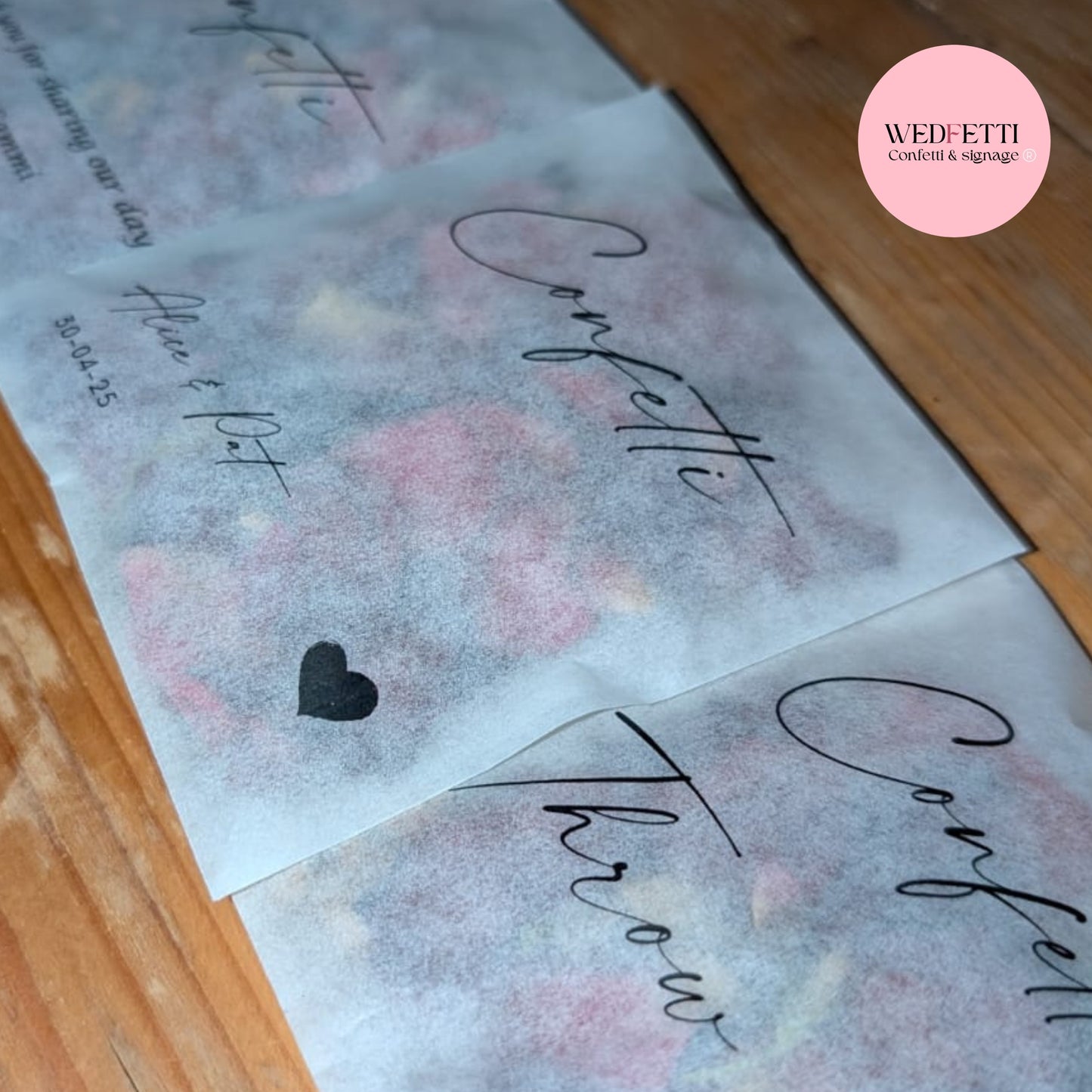 Personalized Biodegradable Confetti packets