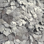 Shimmering metallic Silver Biodegradable Confetti Hearts small