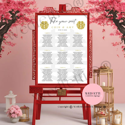 Seating plan Portrait WedFetti