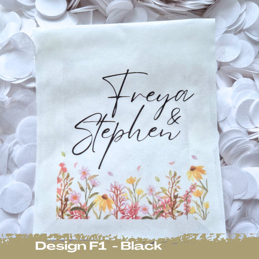 Confetti Packets Biodegradable - F1 Black
