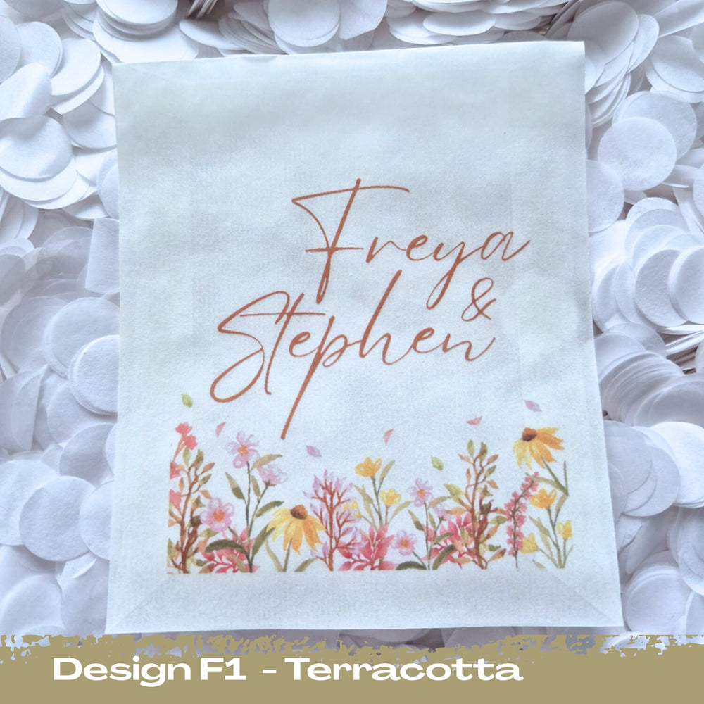 Confetti Packets Biodegradable - F1 Terracotta