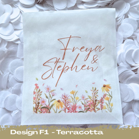 Confetti Packets Biodegradable - F1 Terracotta