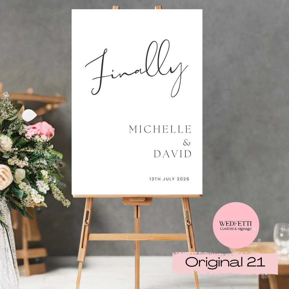 Welcome sign - Finally WedFetti