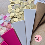 DIY closed paper confetti cones
