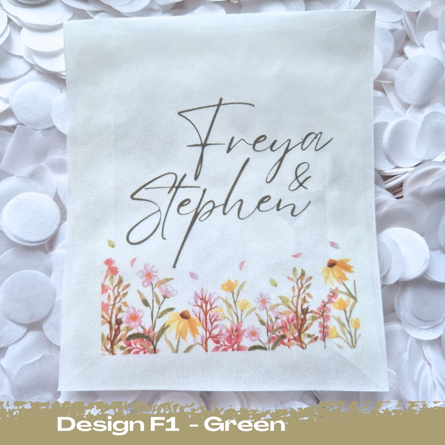 Confetti Packets Biodegradable - F1 Green