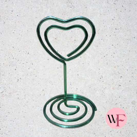 Green heart sign stand