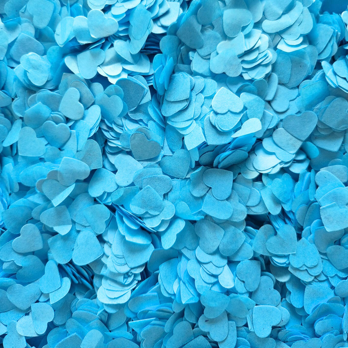 Paper Confetti hearts 1.5cm - Party Blue