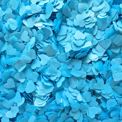 Paper Confetti hearts 1.5cm - Party Blue