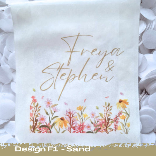 Confetti Packets Biodegradable - F1 Sand