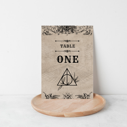 Harry potter style table numbers