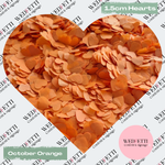 Paper Confetti hearts 1.5cm - October Orange