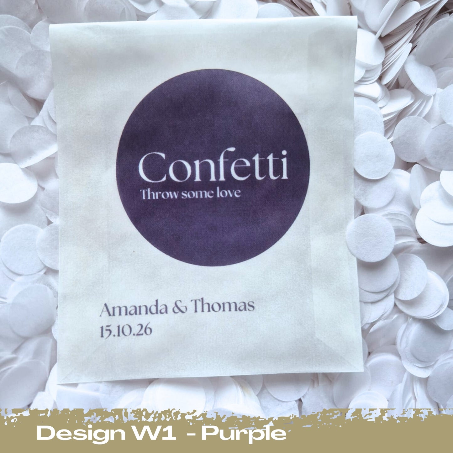 Confetti Packets Biodegradable - W1 Purple