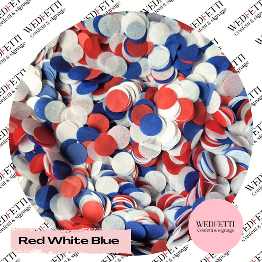 Slow falling paper Confetti - Red White Blue