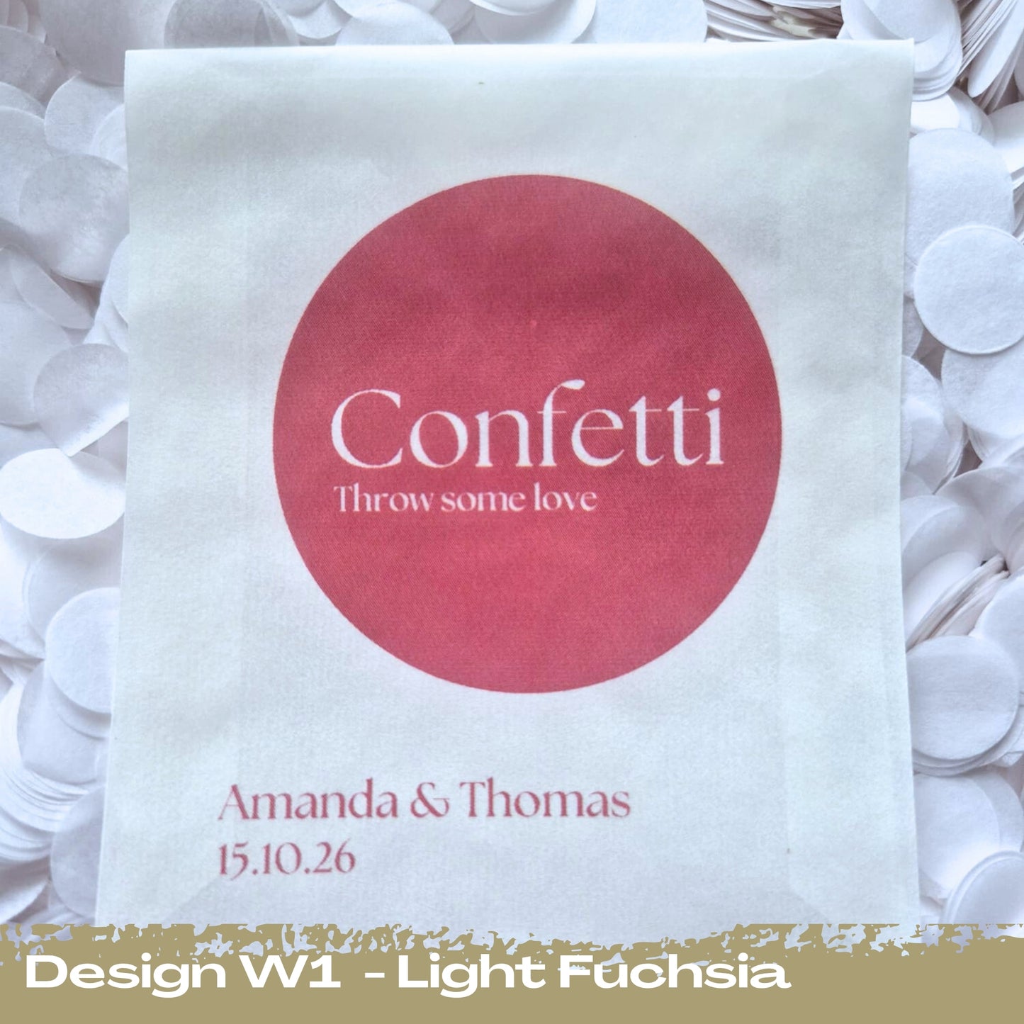 Confetti Packets Biodegradable - W1 Light Fuschia