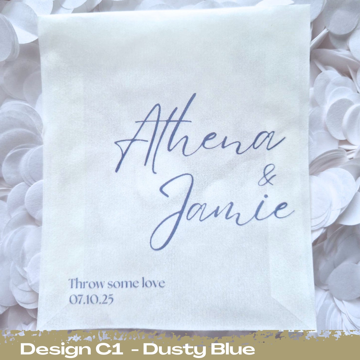 Confetti Packets Biodegradable - C1 Dusty Blue