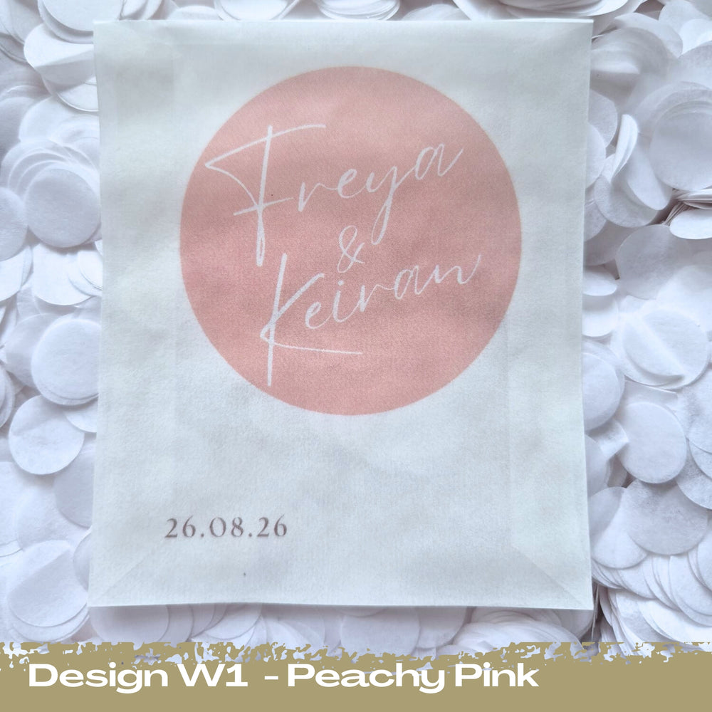 Confetti Packets Biodegradable - W2 Peachy Pink