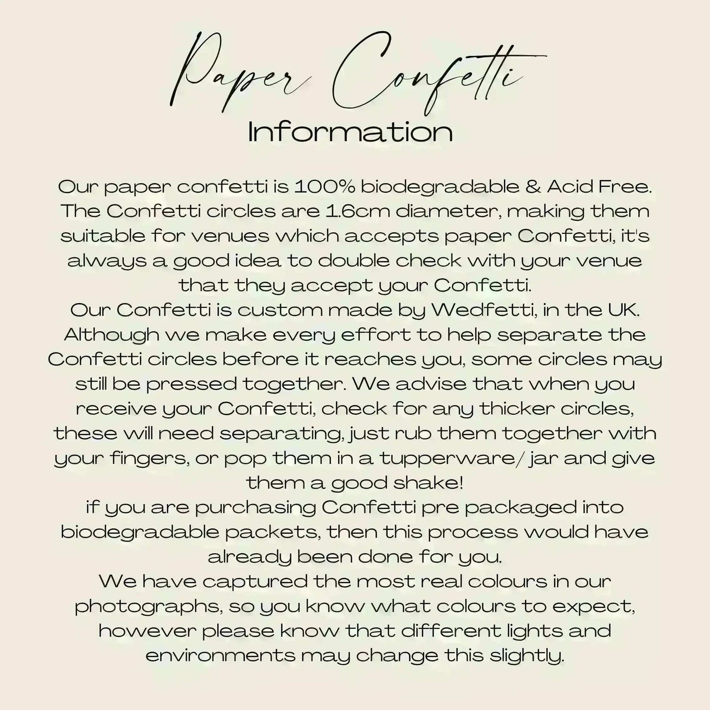 Best Biodegradable paper confetti UK
