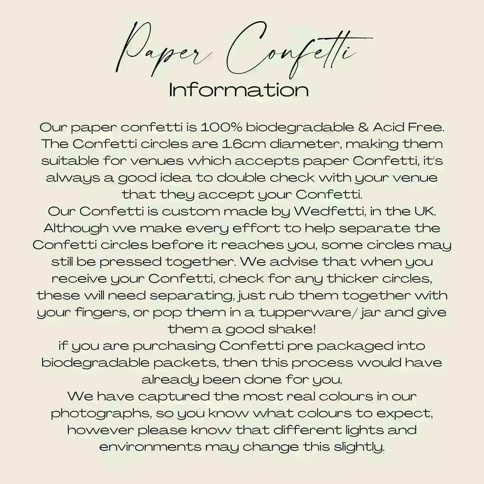 Best Biodegradable paper confetti UK