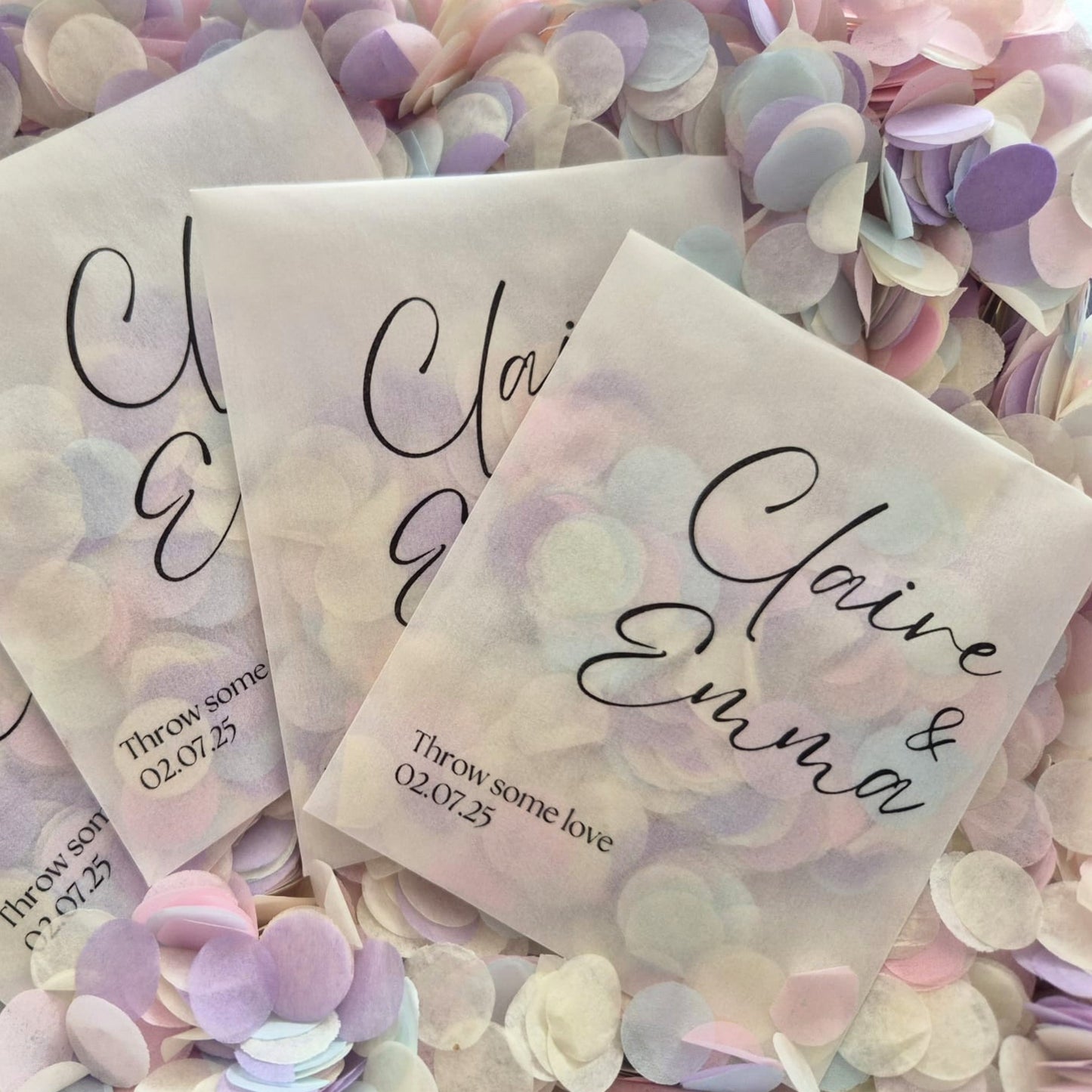 Slow falling paper Confetti - Burning Sunset