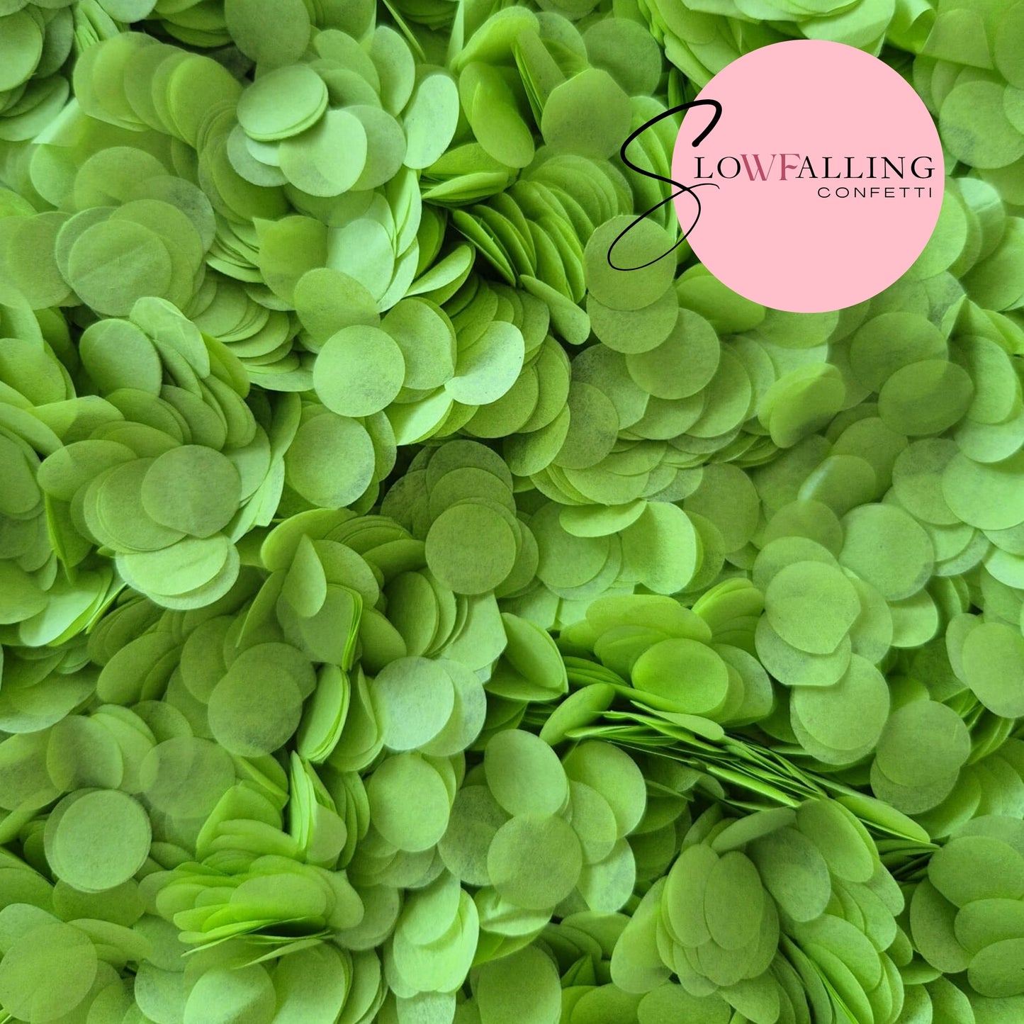 Slow falling paper Confetti - Lime Green