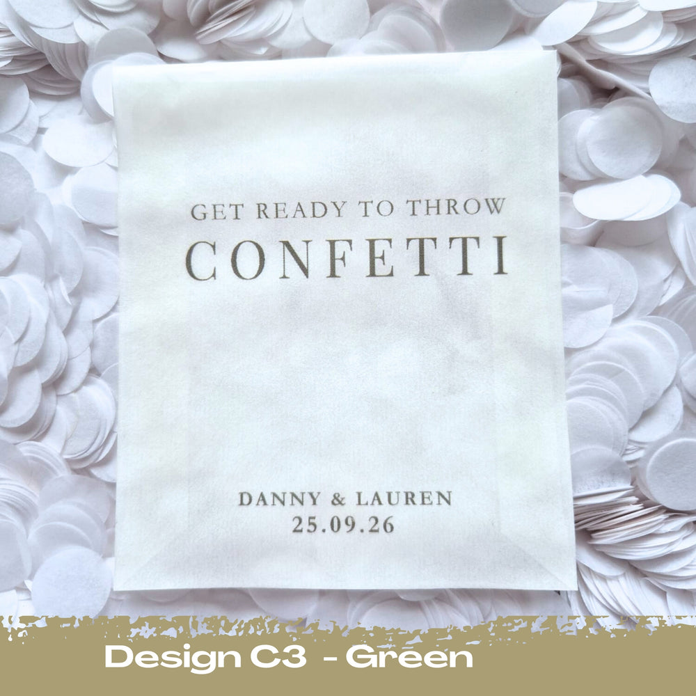 Confetti Packets Biodegradable - C3 Green