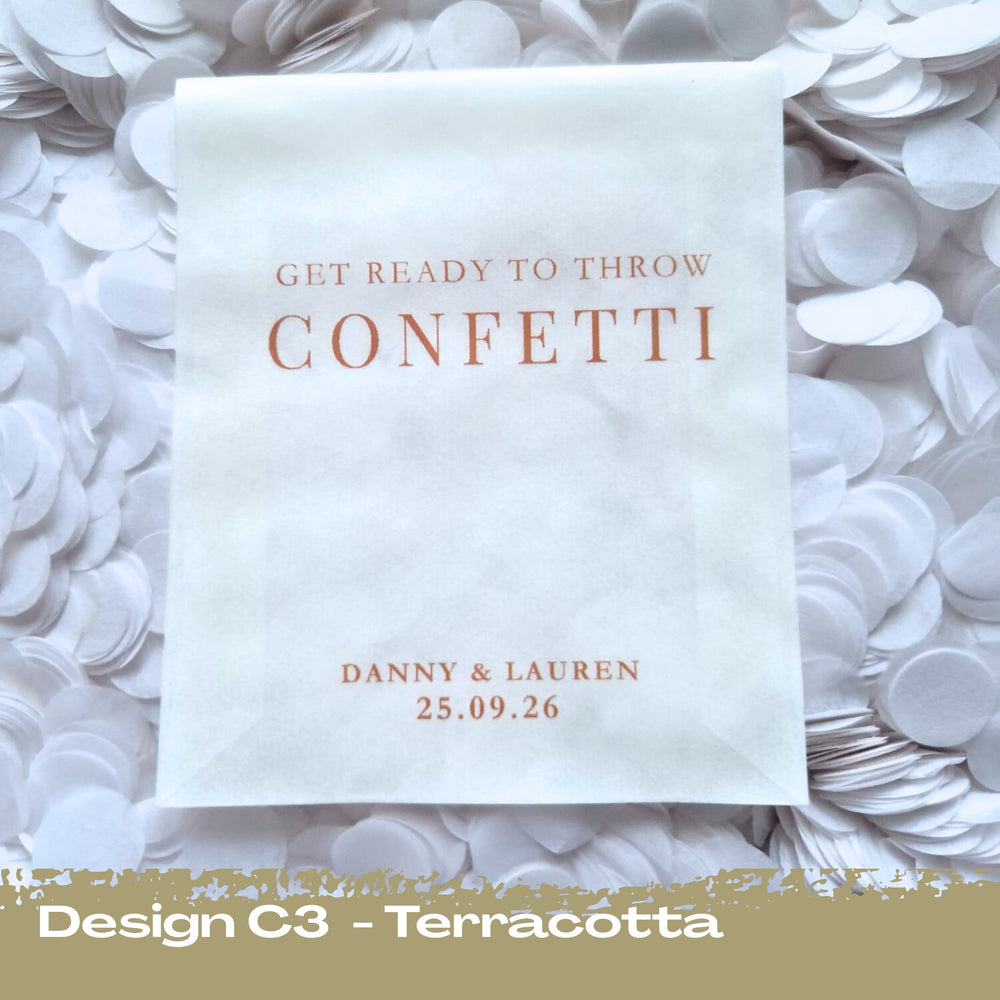 Confetti Packets Biodegradable - C3 Terracotta