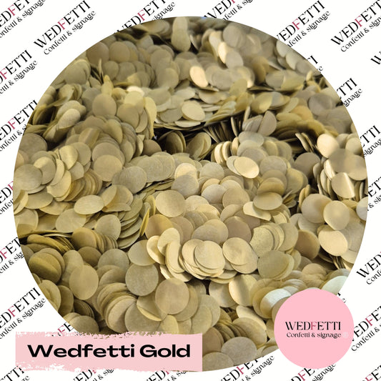 Slow falling paper Confetti - Gold by Wedfetti - Biodegradable