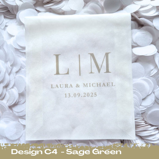 Confetti Packets Biodegradable - C4 Sage Green
