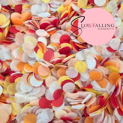 Slow falling paper Confetti - Sunset